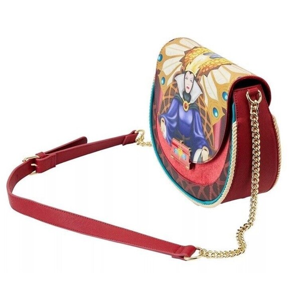 Loungefly Disney Crossbody Bag Snow White Evil Queen Throne Heart Box Cosplay - Picture 3 of 16